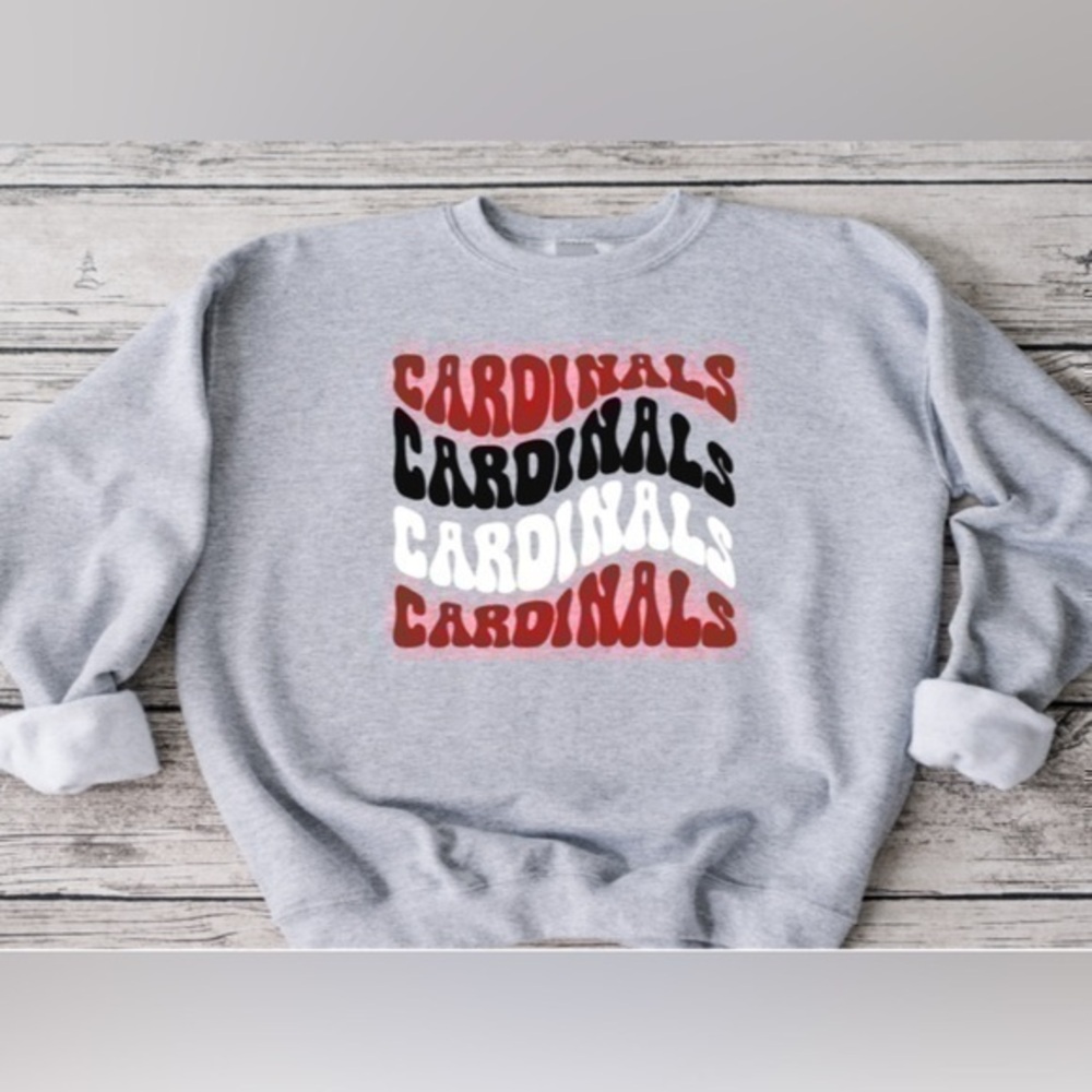 Cardinals wavy crewneck